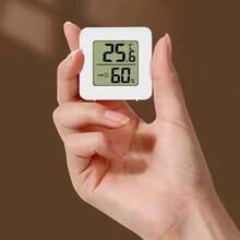 (Product Size: 4.5 Cm * 4.5 Cm,If The Device Has A Black Screen, You Can Open The Back Cover To Replace The Battery.)Mini Digital Thermometer LCD Digital Temperature Sensor Humidity Meter Thermometer Indoor Room Home Use Digital Climate Control Gauge, Temperature And Humidity Sensor, Thermometer With Humidity Display