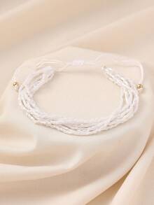 1pc Bohemian Multilayer Handmade Beaded Anklet, Fashion Versatile Women Jewelry Suitable For Beach, Vacation, Casual Party, Nightclub, Commute And Daily Wear - Beaded Anklet - View 7