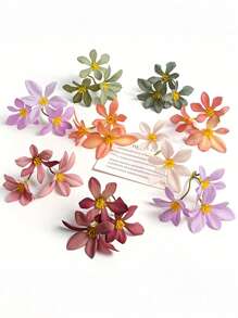 20 Pieces Silk Flowers Photography Props, Realistic Wedding Bouquet, Bulk Artificial Flower Heads, Floral Wreath Made Of Synthetic Silk Flowers, Random Assorted Faux Flowers