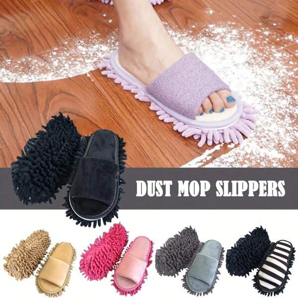 2pcs/1pc Detachable Mop Slippers, Microfiber Mop Slippers, Soft Socks - Washable & Reusable Shoe Covers, Reusable Cleaning Cloth, Slouchy Dust Mop Slippers, Home Floor Cleaning Slippers - Super Soft And Quiet, One Size, Single Or Double Suitable, Cleaning Supplies, Cleaning Tools, Bathroom Accessories, Easy For Floor Cleaning, Used For Bedroom, Kitchen, Bathroom Dusting, Cleaning Accessories, Cleaning Tool Accessories