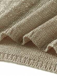 Solid Colour Sexy Stacked V Neck Sleeveless Backless Knit Beach Mini Dress 2025 Women Summer Swimsuit Cover Up Party Outfit