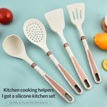 7 pièces d'ustensiles de cuisine en silicone antiadhésif, incluant un support de rangement, un set de cuisine avec spatule et cuillère à motif diamant, un coffret cadeau, incluant spatule, cuillère, et ustensile à spaghettis
