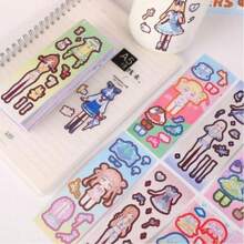 120 Peças Conjunto de Adesivos de Fantasia de Princesa, Decoração de Desenho Animado Fofa e Encantadora para Meninas