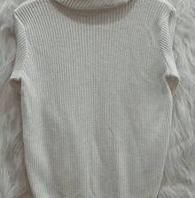 Women's Cold Weather Blouse Turtleneck Knitted Sweater - 白色 - 查看 6