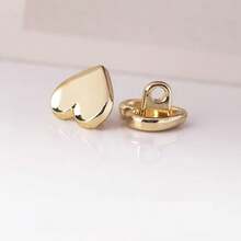 6 piezas Botones de camisa con forma de corazón de metal, botones de costura de alta gama para suéter y abrigo - Multicolor - Ver 9