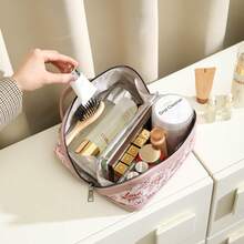 1pc Women's Large Capacity Multi-Layer Makeup Bag, Makeup Case Organizer, High-End