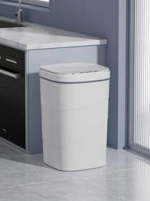 1pc 18L Smart Sensor Trash Can With Lid, Large Capacity, Anti-Odor Kitchen Garbage Bin, 3 Opening Modes, Sealed, Quiet, IPX5 Waterproof, Suitable For Home, Kitchen, Bathroom Decor. Actual Size Smaller Than Image.