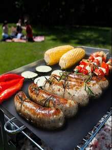 1pc Set Bbq Grill Mat, Oven Liner, Outdoor Cooking Pad
