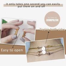 Necklace Separator For Layering Multi Necklace Layering Clasp Gold And Silver Magnetic Necklace Clasp For Layered Look, Necklace Connectors For Multiple Necklaces