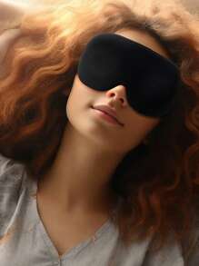 1pc 3D Sleep Mask, Soft Blackout Sleeping Eye Mask, Breathable Travel Eye Cover For Sleeping
