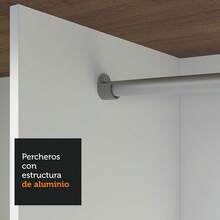 Ropero Closet Madesa 3 Puertas 1 Espejo Color Marrón y Negro - Marrón y Negro - Ver 8