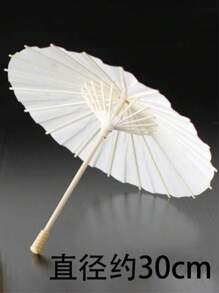 6pcs/White Paper Umbrella For Wedding Decoration; Hand-Painted White Paper Umbrella For Wedding Photography Decoration