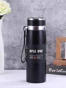 1 件大容量双层不锈钢真空保温瓶、冷热保温瓶、咖啡杯、茶杯、便携式户外保温瓶适用于运动和露营、学校设备、情人节礼物、父亲节和母亲节礼物、婚礼季、毕业季、个人使用、家庭、学习、校园、旅行、汽车等场景 - 彩色 - 查看 2