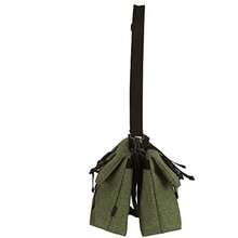 Nylon Double Pannier Shoulder Bags Bicycle Rear Rack Trunk Motorcycle Tail Seat Bag - Green - View 5