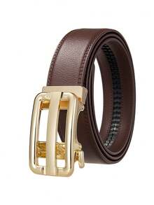 高端轻奢商务男士腰带合金镂空自动扣无钻裤带 - 多色 - 查看 18