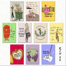 Frames Different Decoration Funny Motivational Phrases Colorful Contemporary Filter What Is Bad For You Various Models Kit 10 Plates 13x20cm - 薑色 - 查看 1