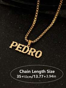 1pc Children's Customized Letter Name Necklace, Thick Chain Chain, Square Faux Pearl Pendant, Stainless Steel Bold Nameplate Necklace Personalized Jewelry Party Anniversary Gift Children's Party Children Wear Jewelry Necklace, Simple And Atmospheric, Holiday Gifts Versatile Clothes,Letter,Engraved,Ornamental,Exquisite,Stylish,Modern,Custom,Personalised,Unique,Customized,Baby Gifts,Ideal Gifts For Him,Ideal Gifts For Her,Son,Daughter