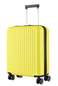 R.Leone Vali Ryanair 55x40x20 cm + 40x20x25 cm Bộ 1 vali 2 vali kéo tay 4 bánh xe và hộp đựng mỹ phẩm bằng nhựa ABS 9991 - Màu vàng - Xem 14