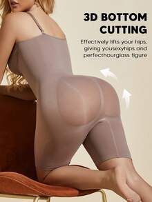 Women's High Elastic Waist Shaping Tight Jumpsuit, Suitable As Base Layer