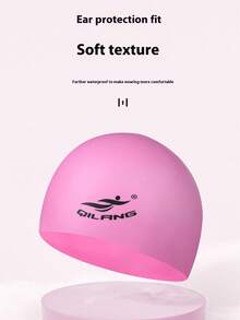 1pc Silicone Swim Cap, Waterproof Comfortable Unisex Swim Cap, Swimming Pool Equipment, Unisex Comfortable Type Bath Cap, Fashion Personalized Swimming Cap Solid Color, Waterproof Comfortable Swimming Silicone Cap Waterproof Ear Protection Is Not Tight, Protect Hair, Beach Essentials, Beach Accessories, Pool Float - Multicolor - View 3