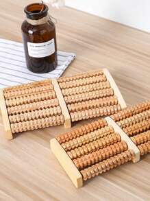 1pc-12 Wheel Household Wooden Foot Massager, Suitable For A Foot Massage After Get Off Work, To Heal The Physical And Mental Fatigue Of The Day