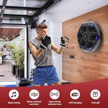 Music Boxing Machine Playback With LED Display 15 Speeds Wall-Mounted Design - Black - View 3