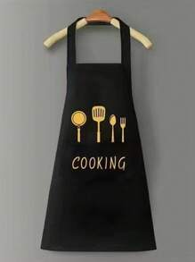1 pièce Tablier personnalisé à motif floral ditsy, tablier de cuisine en canevas floral ditsy, robe de travail adulte de style ferme respirable et mignonne, cadeau de la fête des pères, cadeau de la fête des mères
