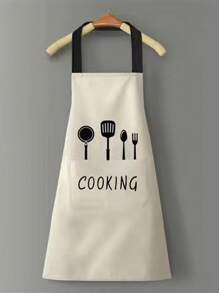 1 pièce Tablier personnalisé à motif floral ditsy, tablier de cuisine en canevas floral ditsy, robe de travail adulte de style ferme respirable et mignonne, cadeau de la fête des pères, cadeau de la fête des mères