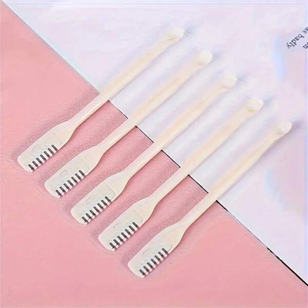 10pcs Gentle And Painless Nose Hair Trimmer Set For Men And Women - Portable Manual 360° Rotating Dual Head, Skin-Safe Facial Hair Removal Tool With Precise Trimming Function