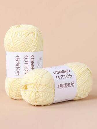 40g 4 Ply Fine Combed Cotton Handcraft DIY Yarn Skeins For Bag/Doll Making