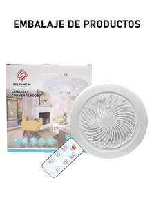 Ventilador de techo de anillo LED,Ventilador de Techo con Control Remoto de Luces,3 Velocidades,Con Función de Temporizador,para Cocina/Baño/Dormitorio - Blanco - Ver 10