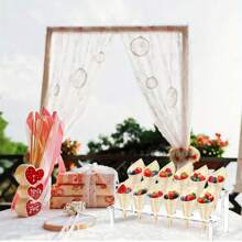 1pc 12-Hole Transparent Acrylic Ice Cream Cone Stand, Crispy Cone & Candy Display Holder