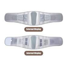 1pc Lower Back Brace With 4 Steel Stays & Removable Lumbar Pad For Men Women Breathable Adjustable Support Belt For Heavy Lifting Work - Multicolor - View 13