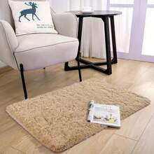 1 Pc Soft Modern Indoor And Outdoor Plush Pink/Grass Green/Camel Carpet For Bedroom Living Room Dormitory Kids Room Home Decoration Non-Slip Polyester Fiber Comfortable Kids Room Decoration Floor Carpet