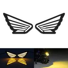 2 peças/conjunto Luzes no Formato de Asas, Luzes de Olho de Águia LED para Motocicleta, Luzes de Parafuso, Luzes de Atmosfera, Luzes de Néon de Alta Luminosidade, Luzes de Assistência à Condução 12V, Acessórios de Decoração para Motocicleta