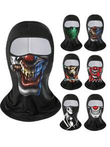 1pc Outdoor Sports Quick Dry Breathable Ice Silk Face Cover, Digital Print Full Face Mask, Suitable For Cycling, Fishing, Beach Sports, UV Protection And Windproof