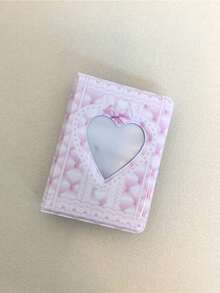 Álbum de fotos dulce y lindo con lazo negro y rosa IG-St, álbum de colección de fans de Idol de película instantánea de 3 pulgadas con tarjetas pequeñas, regalos de regreso a la escuela - Multicolor - Ver 10