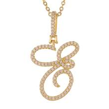 1pc Copper Zirconia A-Z Alphabet Pendant Chain Necklace Fashion Woman Initial Name Jewelry