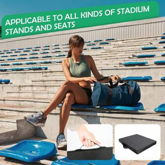 Gevoerde draagbare stadionstoelen, schuimrubberen zitkussen, stoelkussen - bureaustoelkussen voor verbeterd comfort en houdingsondersteuning, ideaal voor kantoor, auto en reizen. Zitkussen - kussen voor stoel