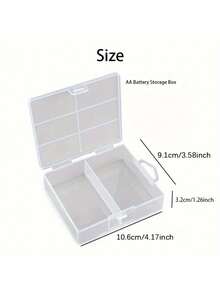 1/2 hộp đựng pin trong suốt, có thể chứa 24 pin AA hoặc 24 pin AAA, trong suốt và - Nhiều màu - Xem 3