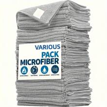 5pcs Microfiber Absorbent Cleaning Cloths, Kitchen, Home, Dish Wash, Car Washing Towels