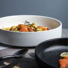 1 pieza Vajilla elegante de estilo europeo y japonés resistente a temperaturas, plato de cena occidental de cerámica vintage, fuente redonda para cazuela, bandeja de hornear creativa, plato para ensalada, de alta calidad