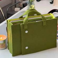 Green Polyester Felt Storage Bag For Women Luxury Handbags, Foldable Backpacks, Travel Briefcases, Laptop Bags, Holiday Birthday Gifts, Creative Gifts, Daily Office Use Back To School