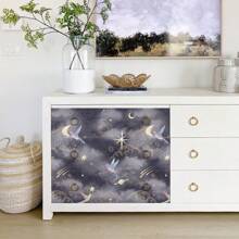 Starry Sky Peel And Stick Wallpaper For Indoor Renovation, Waterproof PVC Self-Adhesive Decorative Sticker For Furniture, Cabinet, DIY Home Decor