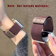 透气尼龙磁扣编织表带，适用于 10 9 8 7 6 5 4 3 SE Ultra 系列，38/40/41/42/44/45/46/49 毫米，舒适的创意运动表带，适合日常佩戴