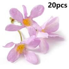 20 Pieces Silk Flowers Photography Props, Realistic Wedding Bouquet, Bulk Artificial Flower Heads, Floral Wreath Made Of Synthetic Silk Flowers, Random Assorted Faux Flowers