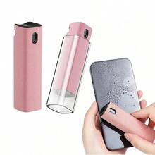 1 pieza Limpiador de pantalla todo en uno con pulverizador y paño, incluye funda protectora transparente, apto para todos los teléfonos, portátiles y tabletas - Multicolor - Ver 1