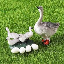 Children's Cognitive Animal Simulation Model Farm Poultry Hen Duck Goose Lay Eggs Toy