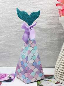 20pcs/5pcs Purple Mermaid Tail Gift Boxes, Ocean Theme Party Favors, Suitable For Birthday, Gender Reveal, Wedding, Birthday Decorations, Multipurpose Paper Gift Boxes, Gift Wrapping Supplies For All Occasions