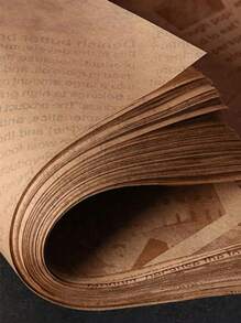 50pcs Baking Paper, Parchment Paper, Sandwich Wrapping Paper, Baking Supplies,Retro Newspaper Print Food Paper Liners,Tray Liners,Basket Liners,Fast Food,Restaurant Cafe,Table Decor ,Restaurant Home,Food Packaging Paper, Oil-Proof Stain-Resistant,Catering Supplies ,Party Picnic,Suitable For All.(The Position Of The Pattern Is Asymmetrical And Random)